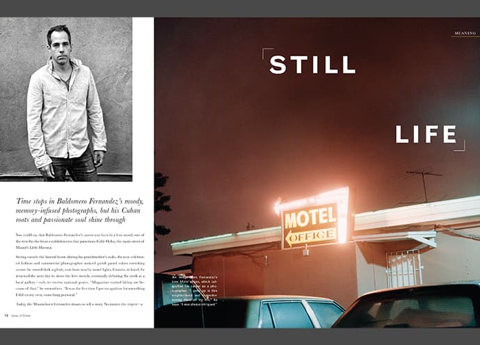 Ideas of Order interview with Baldomero Fernandez, a magazine published by California Closets