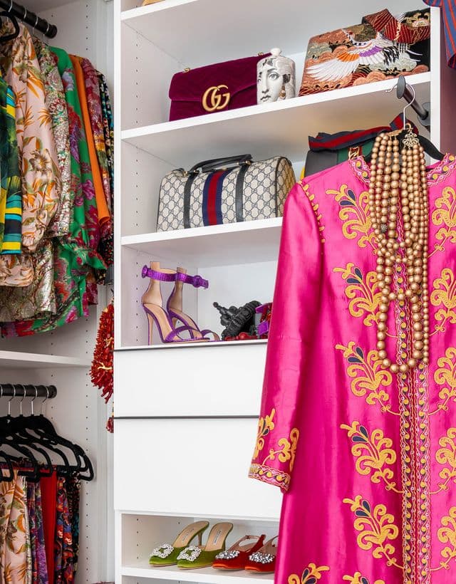 Wardrobe Ready for New York Publicist Christina Juarez Classic White Closet With Clothing Hangers