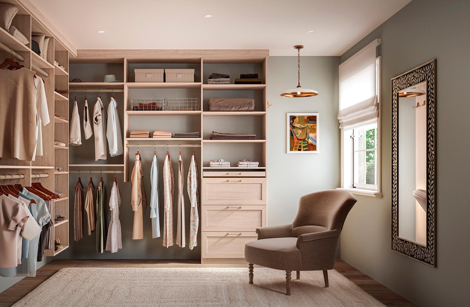 Custom closet organizers walk in closet by California Closets
