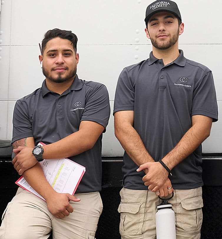 Get your home updated by our installation technicians employees who install whole home design solutions at California Closets