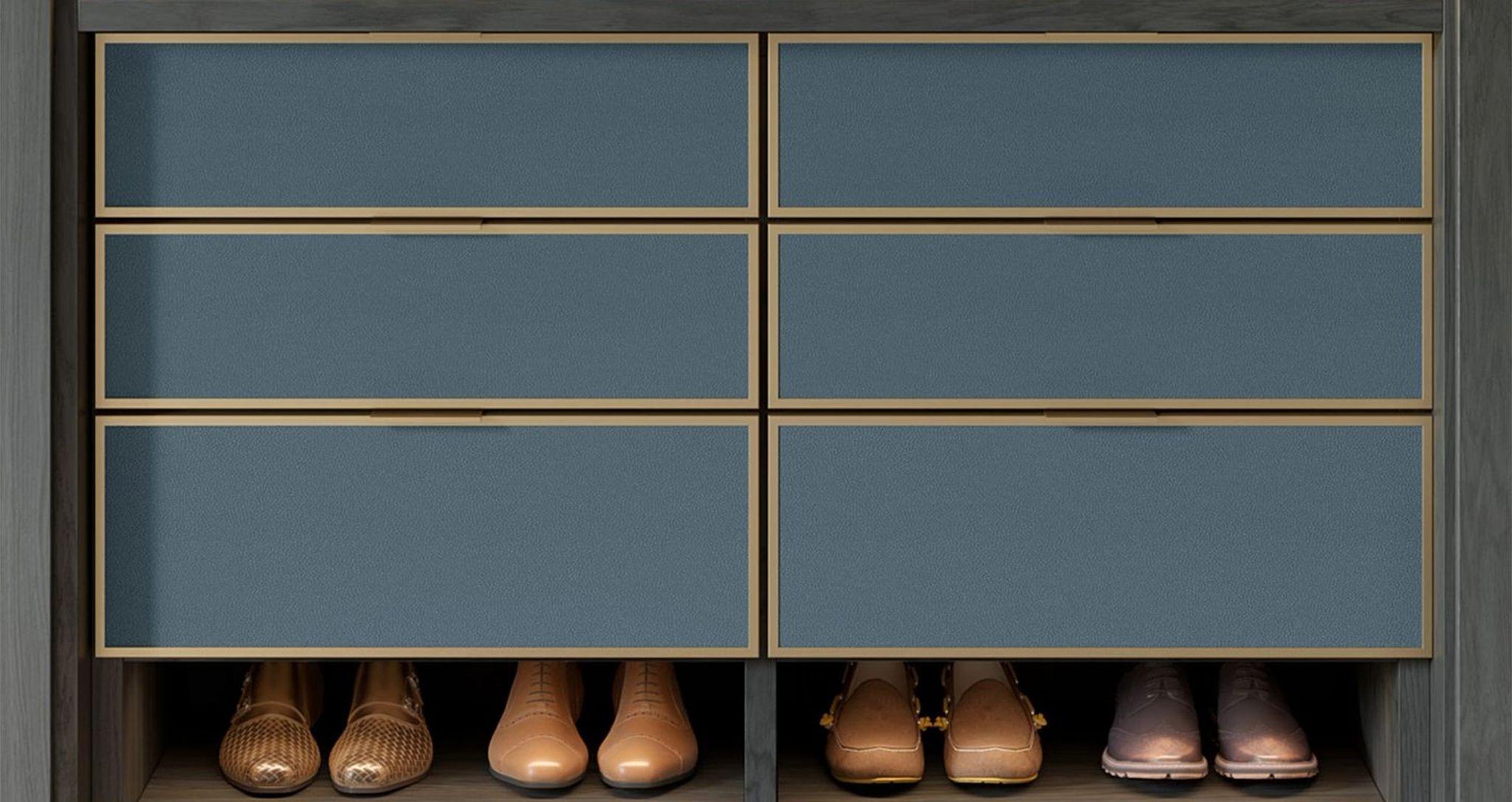 Treat customized materials from California Closets using dry cloths