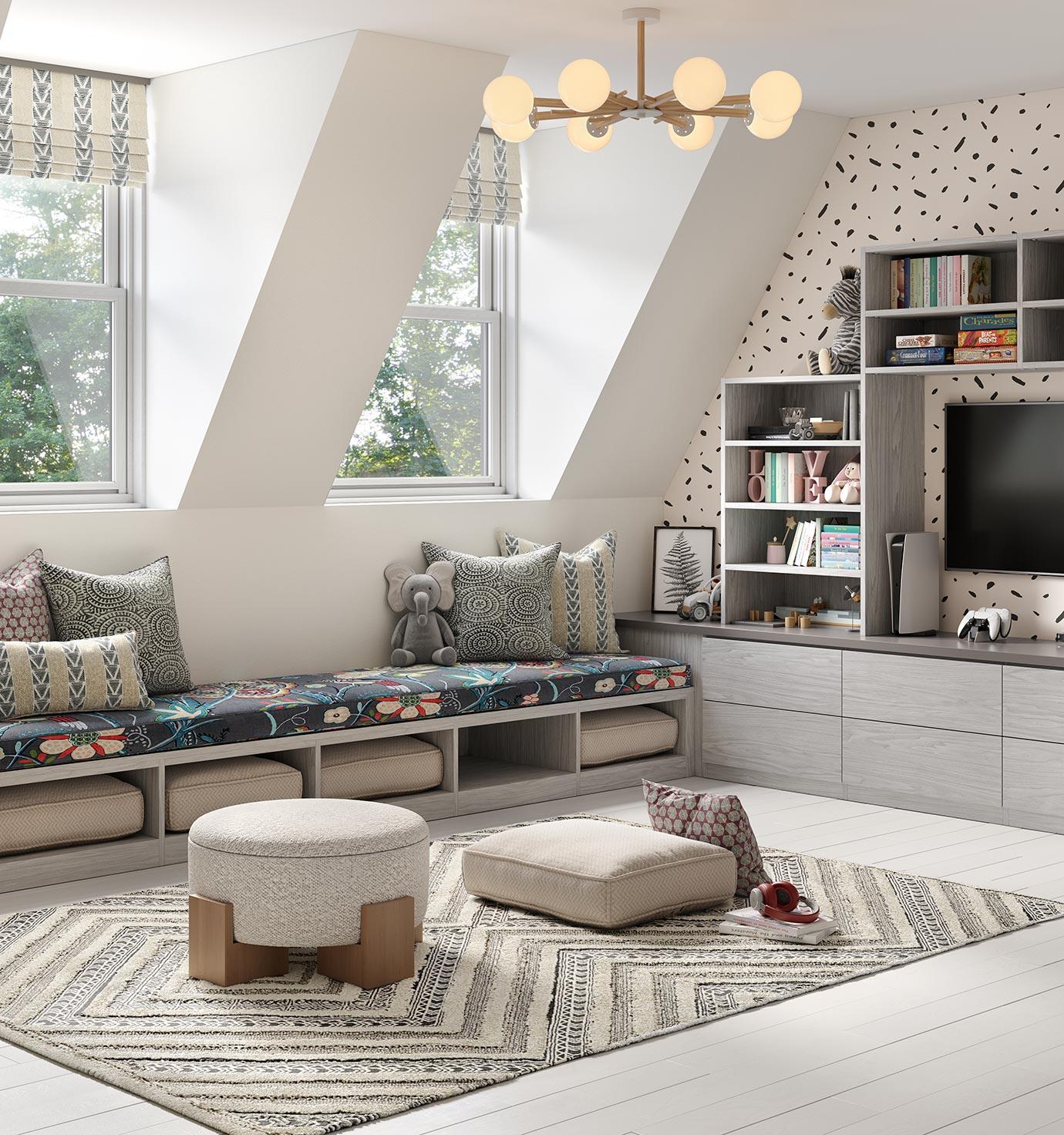 Attic becomes playroom space for kids from California Closets