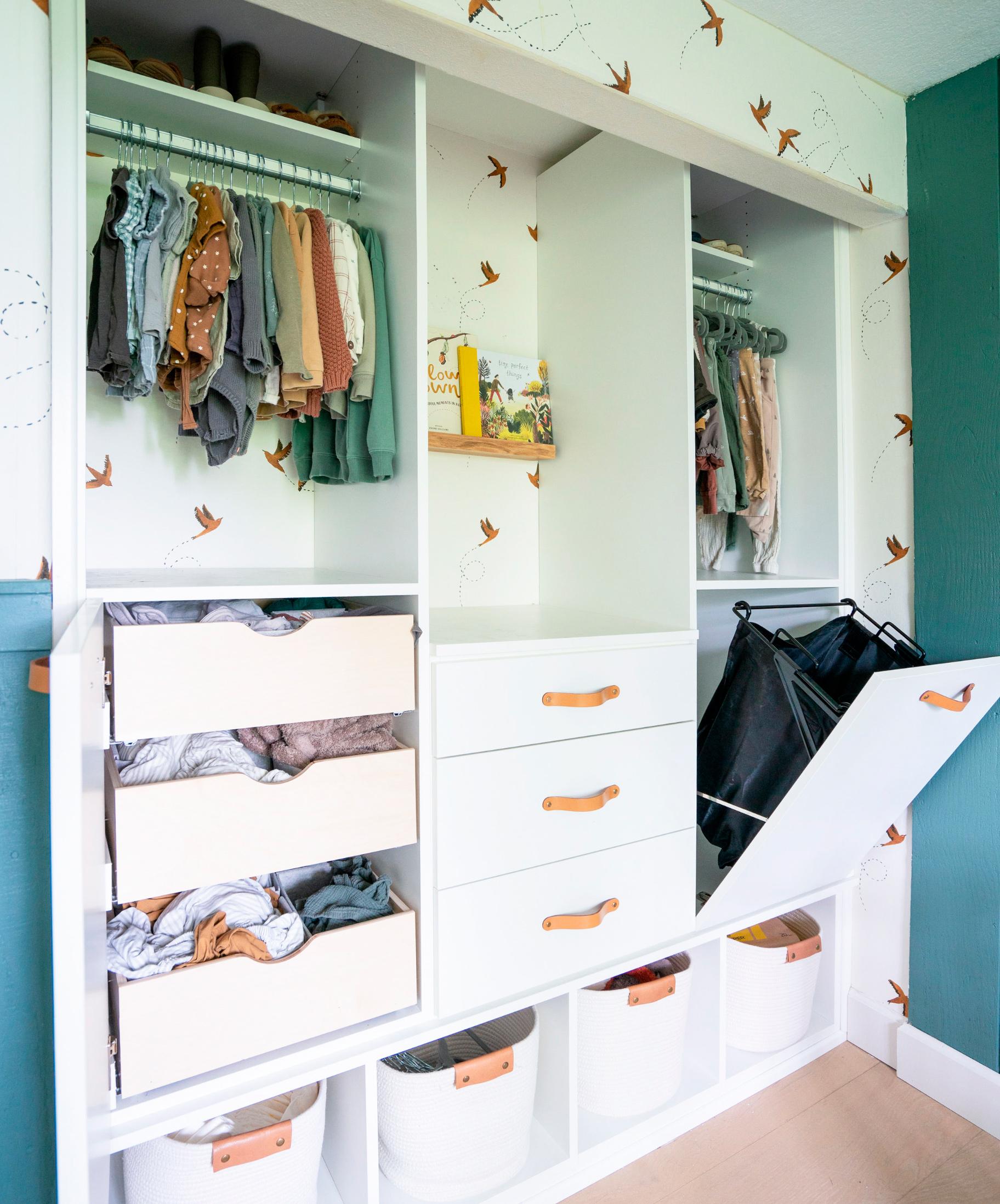 Custom wall closet storage for baby by California Closets