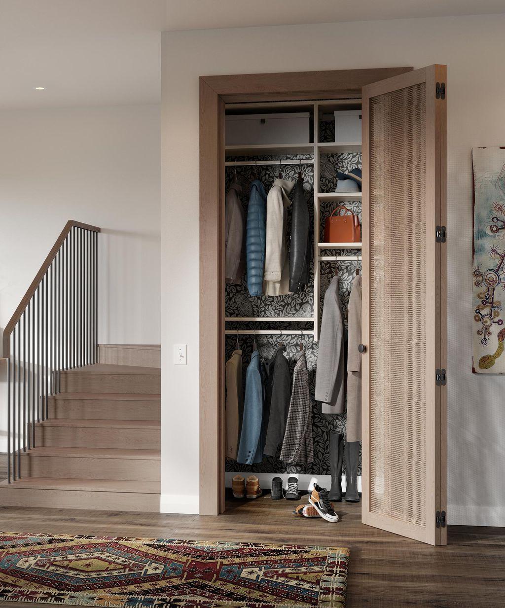 Small entrway coat closet design from California Closets