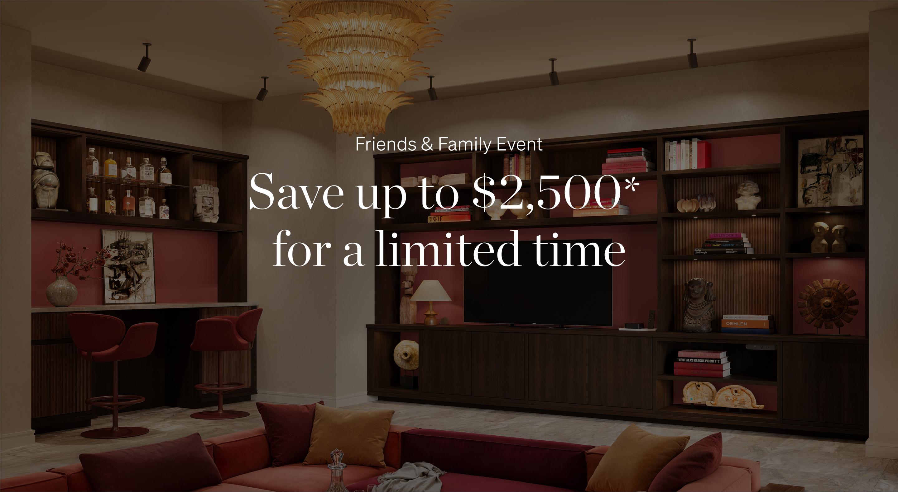 Tennesse promotion for November and December save up on your walk in closets and reach in closets custom solutions by California Closets